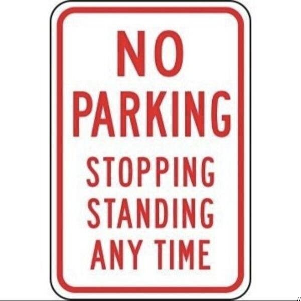 Accuform NO PARKING TRAFFIC SIGN STOPPING FRP169RA FRP169RA - main